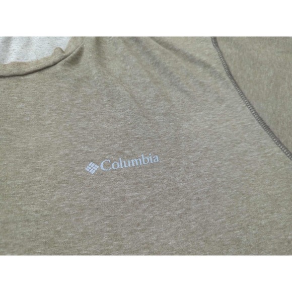 Columbia T Shirt Mens XL Heather Brown Performance Crewneck Athletic - Picture 2 of 8